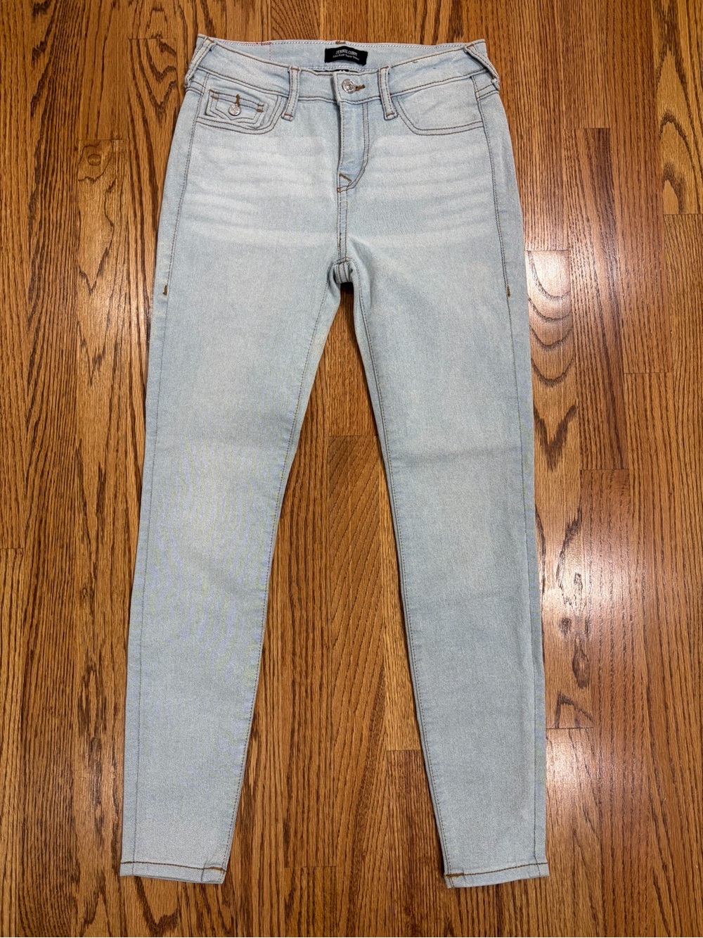 True Religion Jennie Curvy Mid-Rise Super Skinny Light Wash Jeans (26)